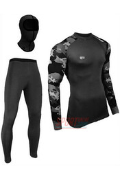 Фото 4 Термобельё мужское спортивное Rough Radical Military Black, комплект с балаклавой, чёрный, тёплый