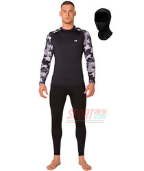 Термобельё мужское спортивное Rough Radical Military Black, комплект с балаклавой, чёрный, тёплый Термобельё мужское спортивное Rough Radical Military Black, комплект с балаклавой, чёрный, тёплый