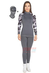 Термобельё женское спортивное Radical Rough Military grey, термокостюм с балаклавой, теплый, серый