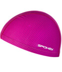 Шапочка для плавания детская Spokey Trace Junior (922550), тканевая, малиновая Шапочка для плавания детская Spokey Trace Junior (922550), тканевая, малиновая
