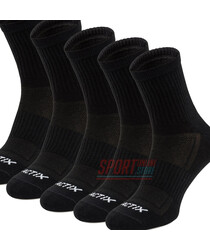 Носки спортивні короткі ACTIX Lightweight leisure, чорні (5 пар)