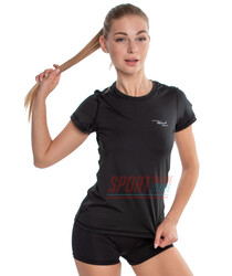 Спортивна жіноча футболка компресійна Rough Radical Capri, чорна