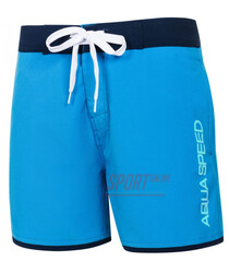 Дитячі пляжні шорти (для хлопчиків) Aqua Speed Evan Junior, блакитні з чорним