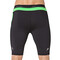 Фото 4 Спортивные мужские компрессионные шорты-тайтсы Rough Radical Rapid, черные с зелёными вставками