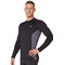 Фото 2 Лонгслив (Рашгард) мужской спортивный легкий Rough Radical Fury Duo LS, чёрный с серой полоской