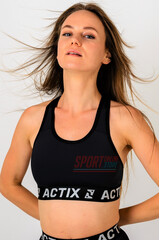 Спортивный женский топ Actix Athletic Black [W24101] чёрный, для фитнеса и бега