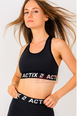 Топ спортивный для фитнеса и бега женский Actix Athletic Bra Black, чёрный