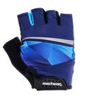 Велоперчатки спортивні Meteor Gel GX170, з гелевою вставкою, чоловічі\жіночі, чорні з синім