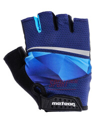 Велоперчатки спортивные Meteor Gel GX170, с гелевой вставкой, мужские\женские, черные с синим