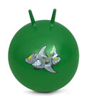 М'яч-стрибун дитячий з ріжками Spokey Sharky (922742), 60см, дитячий фітбол, зелений з акулою