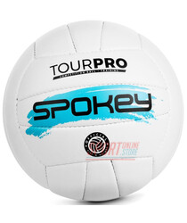 М'яч волейбольний Spokey TourPro 927522 розмір №5, білий, ручного пошиття, штучна шкіра