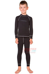 ТЕРМОКОСТЮМ ДЕТСКИЙ ТЁПЛЫЙ (термобелё детское) Rough Radical Billy с балаклавой, черный с серой строчкой ТЕРМОКОСТЮМ ДЕТСКИЙ ТЁПЛЫЙ (термобелё детское) Rough Radical Billy с балаклавой, черный с серой строчкой