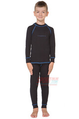 Термобелё детское (термокостюм) Rough Radical Billy с балаклавой, черный с синей строчкой Термобелё детское (термокостюм) Rough Radical Billy с балаклавой, черный с синей строчкой