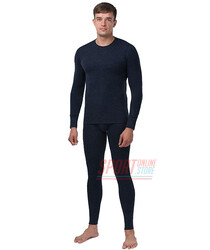 Комплект мужского повседневного  термобелья Kifa Wool Comfort темно синий