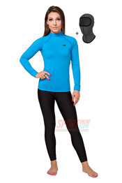 Комплект теплого спортивного термобелья для женщин Rough Radical Acres, голубой с чёрным