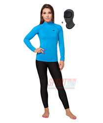 Комплект теплої спортивної термобілизни для жінок Radical Acres, блакитний з чорним