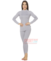 Повседневный женский тёплый термокостюм Radical Cute с балаклавой, светло серый