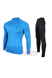 Фото 5 Спортивный комплект термобелья Radical Acres тёплый мужской с балаклавой, голубой с чёрным