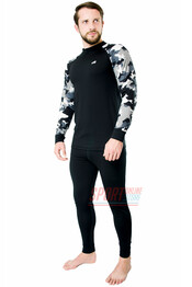 Фото 2 Термокостюм мужской спортивный (комплект термобелья) Radical Shooter теплый на микрофлисе, чёрный