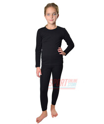 Термобельё детское для девочки JIBER Poly Thermal, комплект, чёрный Термобельё детское для девочки JIBER Poly Thermal, комплект, чёрный