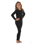 Термобілизна дитяча для дівчинки Kifa Wool Comfort, комплект повсякденний, чорний, з шерстю Термобілизна дитяча для дівчинки Kifa Wool Comfort, комплект повсякденний, чорний, з шерстю