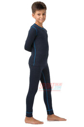 Фото 4 Термобельё повседневное детское комплект для мальчиков Kifa Wool Comfort тёмно синий