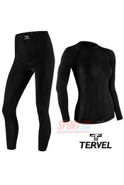 Термобельё спортивное женское Tervel Comfortline комплект, бесшовное зональное, черный