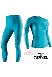 Термобельё спортивное женское Tervel Comfortline комплект, бесшовное зональное, голубой