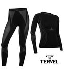 Термобілизна спортивна жіноча Tervel Optiline комплект, безшовна зональна, чорний