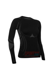 Термобельё спортивное женское Tervel Optiline комплект, бесшовное зональное, чёрный фото 2 Фото 2 Термобельё спортивное женское Tervel Optiline комплект, бесшовное зональное, чёрный