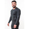 Фото 6 Термокофта (лонгслів) чоловіча спортивна легка вологовідвідна ACTIX Energy Dry PRO, чорна (графіт), сірий шов