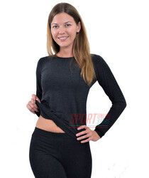 Термокофта женская JIBER Soft Thermal, лёгкая, антрацит (чёрная)