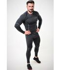 Термокостюм мужской спортивный лёгкий влагоотводящий ACTIX Energy Dry PRO-1, черный (графит), серый шов