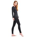 Термобілизна жіноча термокостюм Kifa Wool Comfort з вовною, чорний (графіт)