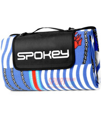Килимок для пікніка і пляжу Spokey Picnic Amber (927389) 150х180 см, водонепроникний, синій з рибками