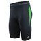 Спортивные мужские компрессионные шорты-тайтсы Rough Radical Rapid, черные с зелёными вставками