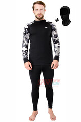 Термокостюм мужской спортивный (комплект термобелья) Radical Shooter теплый на микрофлисе, чёрный