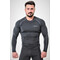 Термокофта (лонгслів) чоловіча спортивна легка вологовідвідна ACTIX Energy Dry PRO, чорна (графіт), сірий шов
