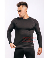 Термокофта (лонгслів) чоловіча тепла ACTIX Promenade, чорна, утеплена мікрофлісом