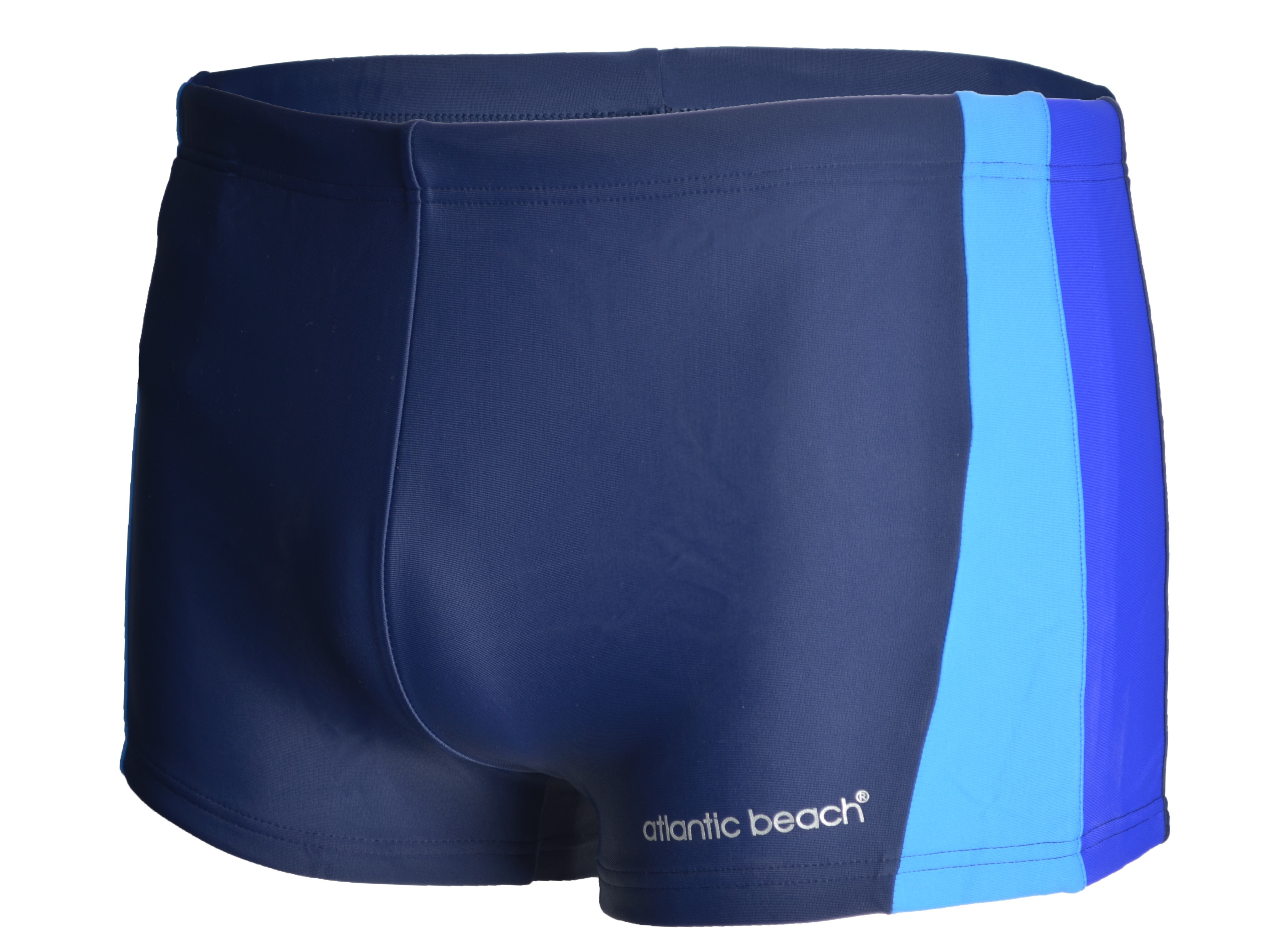 Плавки боксерки для плавання пляжу та басейну темно-сині зі вставками на боках Атлантікс Польща