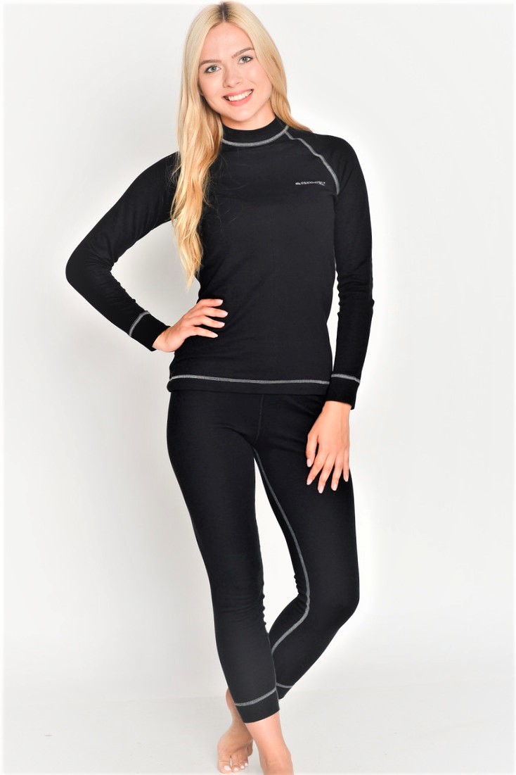 Термокостюм жіночій спортивний теплий зимовий Польща з шапкою чорний для фітнесу та бігу Термокостюм жіночій спортивний теплий зимовий Польща з шапкою чорний для фітнесу та бігу